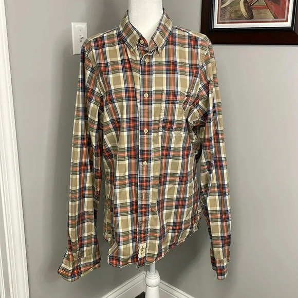 Abercrombie & Fitch Other - Mens Abercrombie & Fitch Muscle Plaid Long Sleeved Button-down Shirt Size XXL